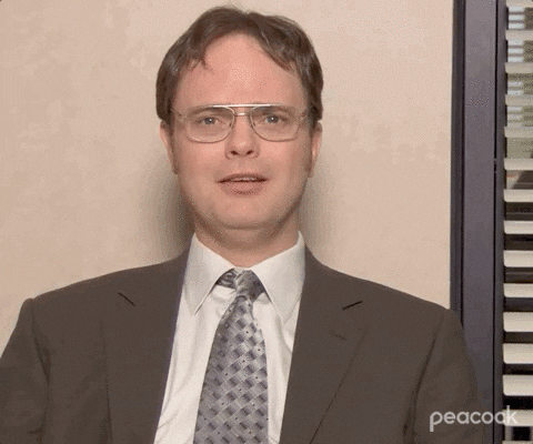 Dwight from The Office crying